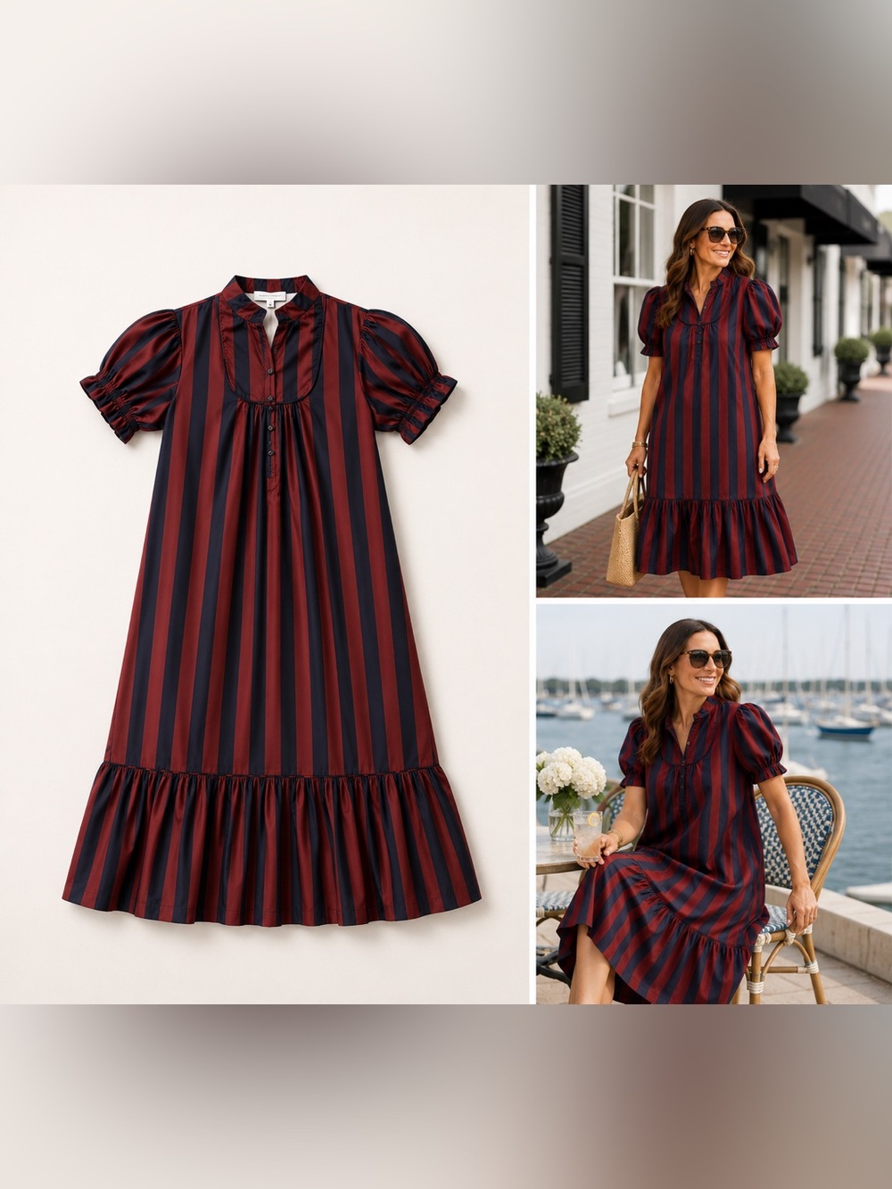 S’EDGE- Priestly midi Dress Vineyard Stripe , NWT